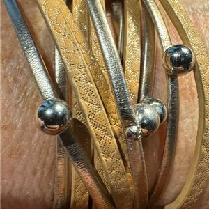 Boho Leather Cuff Bracelet - $5